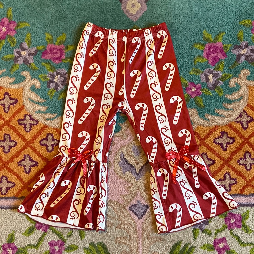 Christmas candy cane bell bottom flares - Picture 1 of 3
